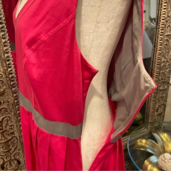 Nine West sz 12 pretty pink flouncy sleeveless dress with front slash pockets - Picture 3 of 13